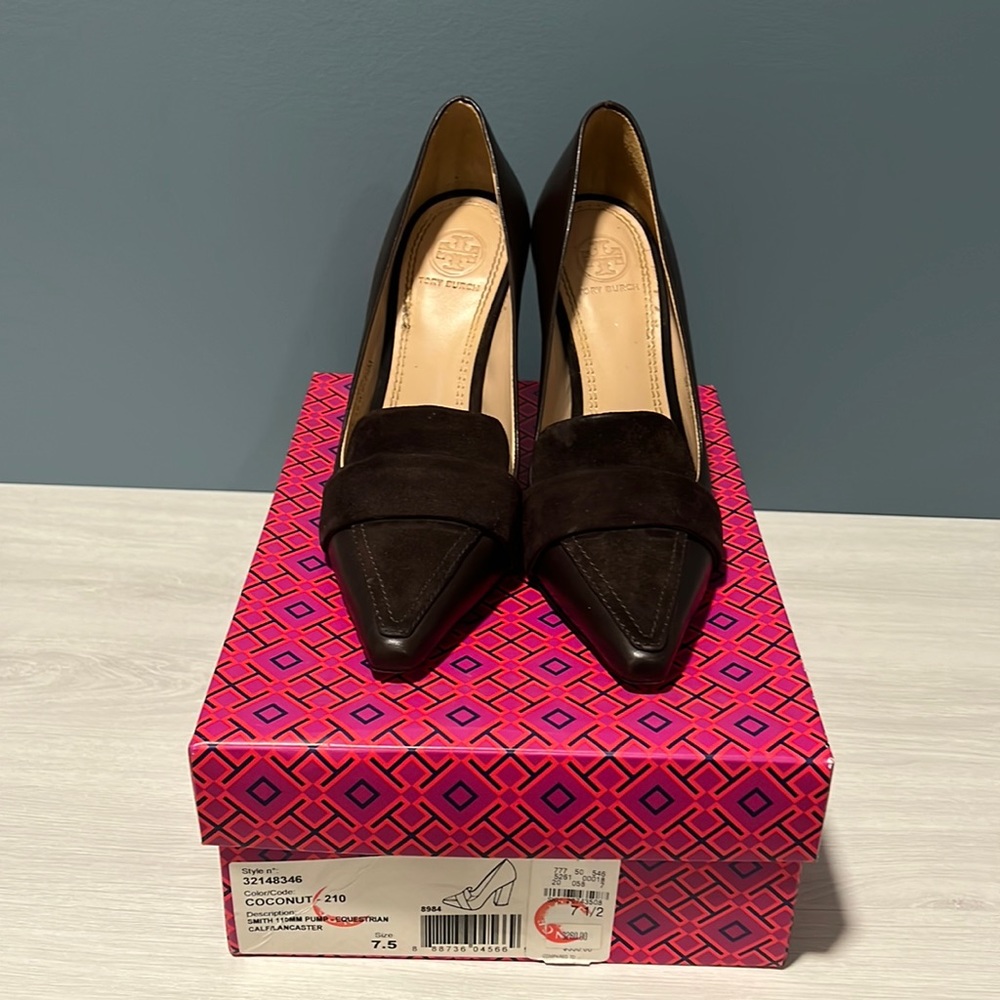 Tori Burch brown heels